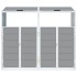 Cobertizo contenedores dobles basura acero gris 144x81x113