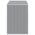 Cobertizo contenedores dobles basura acero gris 144x81x113