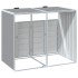 Cobertizo contenedores dobles basura acero gris 144x81x113