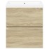 Set de muebles de baño 2 pzas madera contrachapada roble