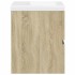 Set de muebles de baño 2 pzas madera contrachapada roble