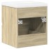 Set de muebles de baño 2 pzas madera contrachapada roble