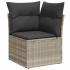 Set muebles jardín 9 pzas y cojines ratán sintético gris