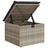 Set muebles jardín 9 pzas y cojines ratán sintético gris