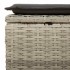 Set muebles jardín 9 pzas y cojines ratán sintético gris