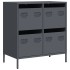 Aparador de acero laminado en frío antracita 68x39x73,5