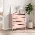 Aparador de acero laminado en frío rosa 68x39x73,5