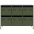 Aparador de acero laminado en frío verde oliva 101,5x39x73,5