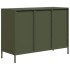 Aparador de acero laminado en frío verde oliva 101,5x39x73,5