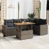 Set de muebles de jardín 6 pzas y cojines ratán sintético