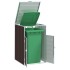 Cobertizo de contenedor de basura acero marrón 72x81x115