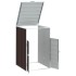 Cobertizo de contenedor de basura acero marrón 72x81x115