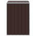 Cobertizo de contenedor de basura acero marrón 72x81x115