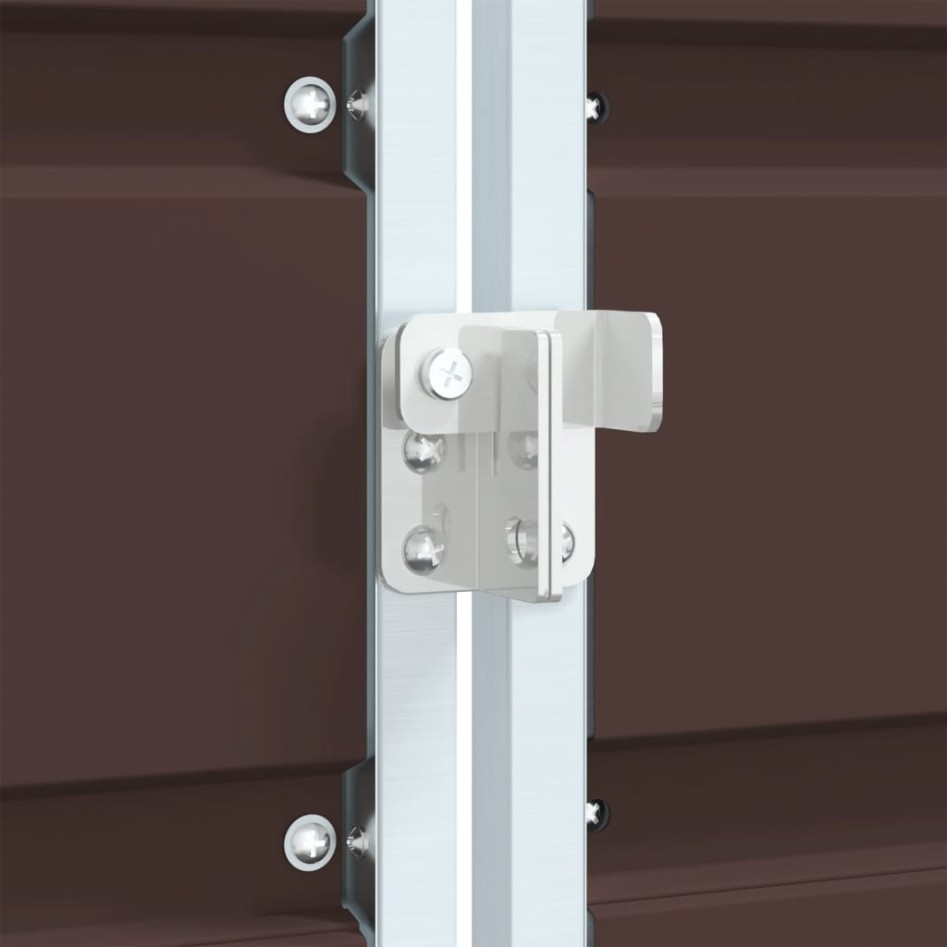 Cobertizo de contenedor de basura acero marrón 72x81x115