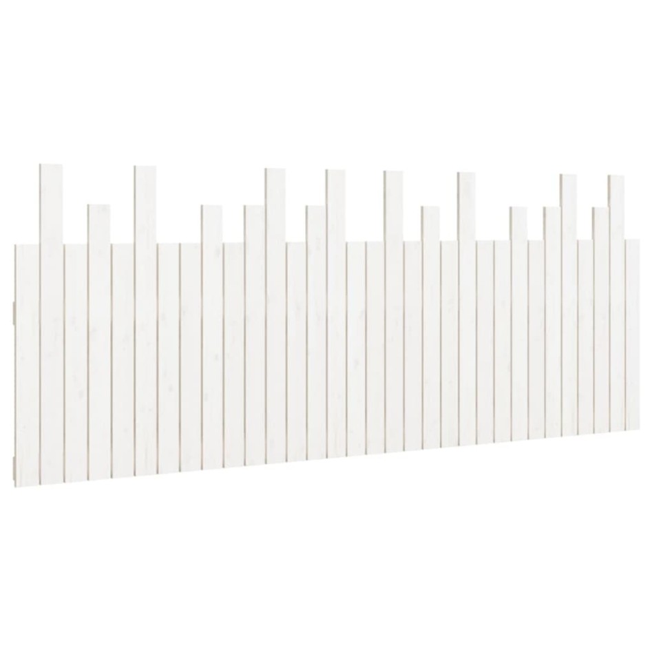 Cabecero de cama de pared madera maciza pino blanco 204x3x80