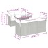 Set de muebles de jardín 6 pzas y cojines ratán sintético