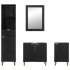Juego de muebles de baño 4 pzas madera contrachapada