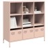 Aparador de acero rosa 101,5x39x103,5