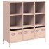 Aparador de acero rosa 101,5x39x103,5