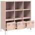 Aparador de acero rosa 101,5x39x103,5