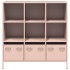 Aparador de acero rosa 101,5x39x103,5
