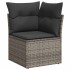 Set de muebles de jardín 6 pzas y cojines ratán sintético
