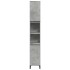 Set muebles de baño 2 piezas madera contrachapada gris