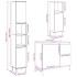 Set muebles de baño 2 piezas madera contrachapada gris