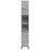 Set muebles de baño 2 piezas madera contrachapada gris