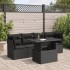 Set de muebles de jardín 5 pzas y cojines ratán sintético
