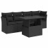Set de muebles de jardín 5 pzas y cojines ratán sintético
