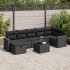 Set de sofás de jardín y cojines 8 piezas ratán sintético