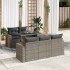 Set de muebles de jardín 6 pzas y cojines ratán sintético