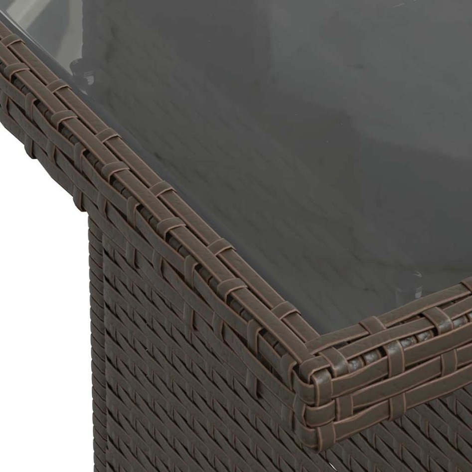 Juego de sofás de jardín 7 piezas con cojines ratán PE