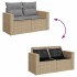 Set sofás de jardín 7 piezas y cojines ratán sintético