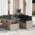 Set de sofás de jardín 6 pzas y cojines ratán sintético